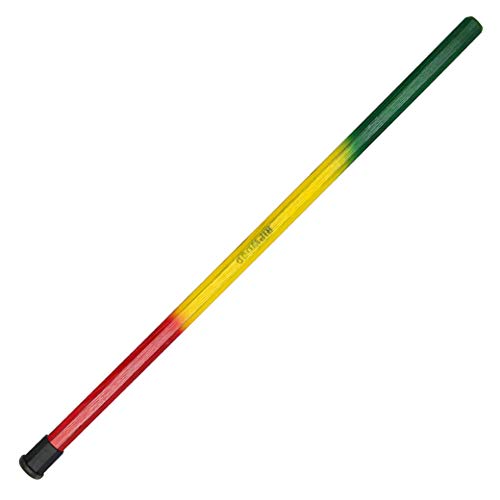 RipWood "Rasta Shaft - Red, Yellow and Green Wood Attack Lacrosse Shaft/Stick / Handle - Solid ash, Hand Made in The USA, Includes Jimalax End Cap - Thumbnail 4