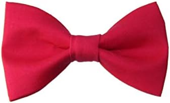 Boys Pomegranate Pink Clip On Cotton Bow Tie