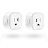 WiFi Smart Plug,EletecPro 2 Packs Mini Wireless Remote Control Timing Socket Outlet Compatible with Amazon Google Home No Hub Required (2 packs)