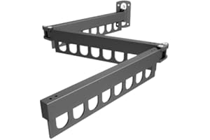 LSWYYP Clothes Drying Rack,Carbon Steel Collapsible Laundry Drying Rack Wall Mounted, 45 Inch Clothes Hanger Rack with Hooks 