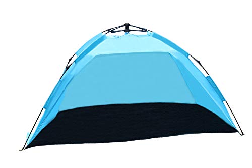 AfterGen Easy Setup Beach Tent Portable Pull to Open Sun Shelter Strong UV Protection Sun Shade Sand Surf Instant Pop-Up Umbrella (Medium Size)