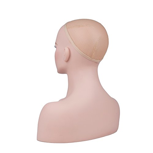 L7 Mannequin Realistic American Polypropylene Mannequin Head Form with Shoulder Bust - Thumbnail 4