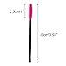 50PCS Disposable Silicone Eyelash Mascara Wands Brushes Cosmetic Eyelash Extension Applicators Professional Makeup Tool Set (Rose)