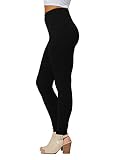 Buttery-Soft Printed Leggings for Women 100+ Prints and Solids in Regular and Plus Size - Solid Black - One Size