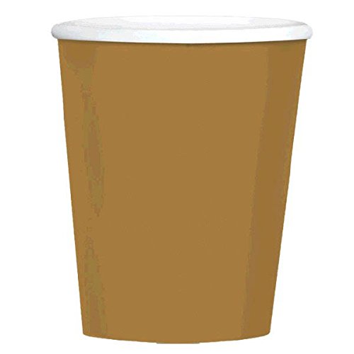Big Party Pack Paper Coffee Cups |12 oz.| Gold| Pack of 40| Party Supply