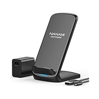 Fast Wireless Charger,NANAMI 7.5W Wireless Charging Stand [with QC3.0 Adapter] Compatible iPhone 11/11 Pro/11 Pro Max/XS Max/XS/XR/X/8/8 Plus,10W Fast Charger for Samsung S10/S10+/S9/S8/S7/Note10/9/8