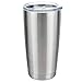 MASVIS 20oz Tumbler Double Wall Vacuum Insulated Coffee Mug Stainless Steel Coffee Cup with Lid, Travel Mug Works Great for Ice Drink, Hot Beverage (1 pack, Stainless Steel)