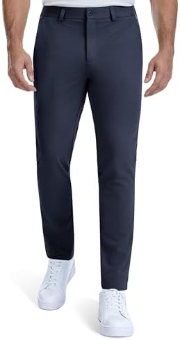 SNOWTEN Mens Golf Pants, Classic Fit Stretch Dress Pants for Men