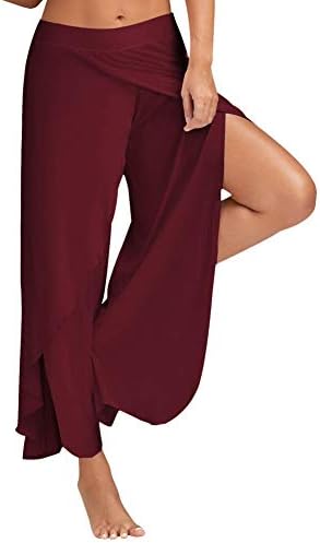Amazon.com : ChYoung Pantalon de Yoga en Coton à Jambe Large ...