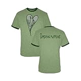 The Smashing Pumpkins Distressed Heart Heather Green Adult T-shirt Tee (Medium)