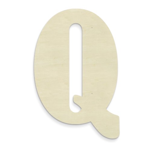 UNFINISHEDWOODCO 23-Inch Unfinished Wood Letter, Large, Letter Q