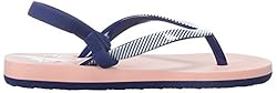 Roxy Girls' TW Pebbles V Sandal Flip-Flop, peach
