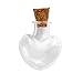 E-smartinlife 10Pc Mini Glass Bottle Wishing Bottle for Necklace Decortative Pendant (Heart Shape)