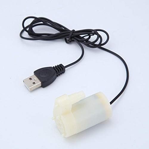feiledi Trade Mini Submersible Water Pumps, USB 1 Meter 5V Cable DC Mute Small Water Pump, Mini Submersible Pump, for Fish Tanks Fountain Aquarium