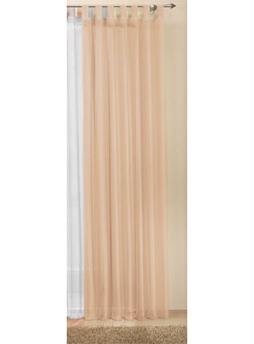 Rideau Transparent uni en Voile - 245 x 140 cm - Sable - 61000