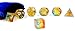 Polyhedral Dice Sets MTG Gaming Dice for Dungeons and Dragons DND RPG Table Games Dice including Velvet Bag(Yellow)