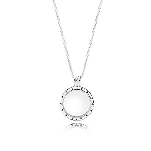 Pandora women s floating locket, medium, sapphire cryst…