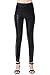 Everbellus Womens Mesh Faux Leather Leggings Sexy Skinny Pants