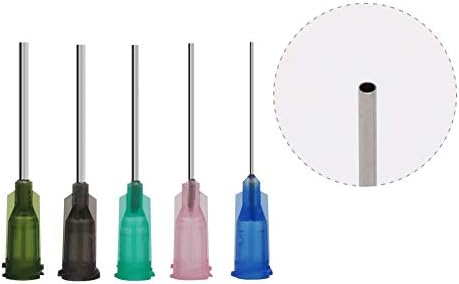 LuLyL Dispensing Needle, 1 Inch Blunt Tip Syringe Needles with Lure Lock for Refilling E-Liquid, Inks and Syringes (Pack of 100, 5 Different Sizes)