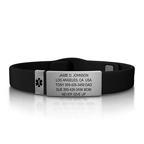 Road ID Official Medical Alert Bracelet The Wrist ID Elite