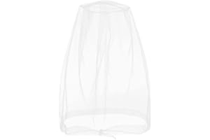 Cinvo Head Net Hat for Bugs, Spacious Netting Room Works Over Most Hats - White