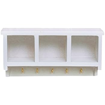 Kitchen Wood Wall Rack 1/12 Dollhouse Miniature White