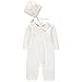 Baptism Outfits for Boys with Bonnet Hat - Christening Outfits for Boys Cross Detail - Baby Boy Baptism Outfit