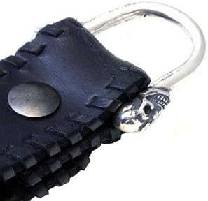 Amazon ガボラトリー ガボール Gaboratory Gabor ラージ レザー ベルトループ サイド ステッチ シルバー ミディアム スカル ガボラトリー ロゴ スナップ Gaboratory愛知県正規代理店 ジュエリー 通販