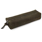 Londo Genuine Leather Zipper Pen, Pencil & Cosmetic
