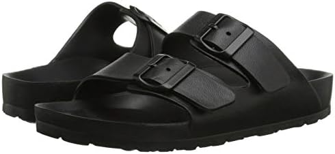 Toson Men's Women's Comfort Slides Double Buckle Adjustable EVA Flat Sandals Flip Flops Slippers