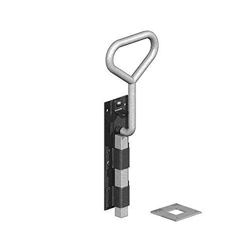 Bow Handle Gate Garage Drop Down Bolt Black - 12" 18" 24" - Heavy Duty (300mm (12"))