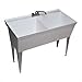 Swan MF-2F Floor-Mounted Double Laundry Tub, White
