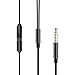 Honstek X1 in-Ear Headphones with Mic and Remote Control, 3.5mm Comfort Fit Earbuds with Stereo Bass, Clear Sound for iPhone 6S/6S Plus iPad and Android (Black)