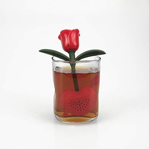 Premium Slow Brew Tea Infuser - Tea Silicone - Perfect Strainer for Loose Leaf Tea (ROSE)