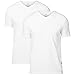 LAPASA Men's Short Sleeve Cotton Stretch Undershirts V-Neck T-Shirts Solid Plain Tees 2 Pack M06