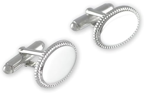 Round & Oval Cufflinks Made in USA - Gold, Silver & Matte Black Available - for Men, Perfect for Work & Weddings