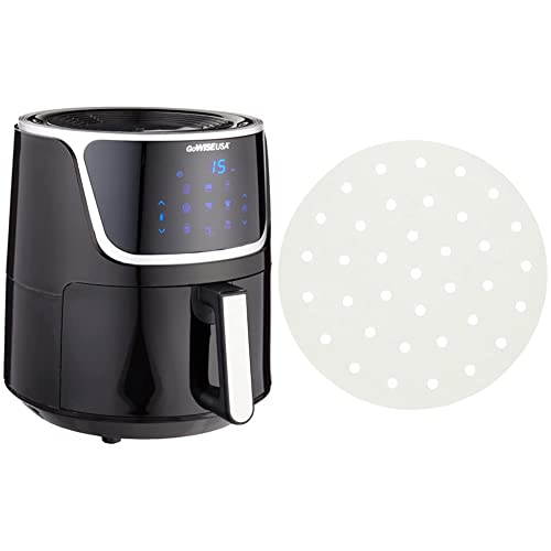 GoWISE USA GW22956 7Quart Electric Air Fryer, Black/Silver & GWA0005