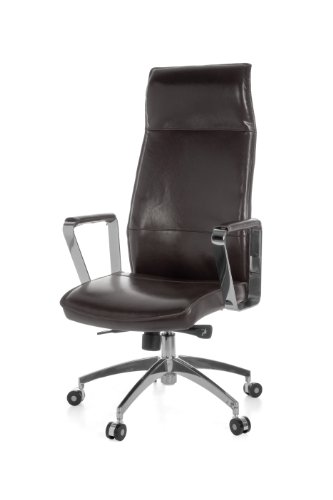 Amstyle-Sedia-da-ufficio-in-vera-pelle-con-meccanismo-sincrono-a-5-punti-portata-max-150-kg-Marrone