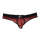 Zacoo Men Sheer Mesh Brief Size S Color Red