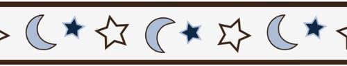 Starry Night Stars and Moons Baby and Kids Wall Paper Border by Sweet Jojo Designs