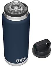 YETI Rambler 36 oz Bottle, Vacuum Insulated, Stainless Steel with Chug Cap, Navy