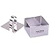 FUBARBAR Mini Cake Cutter Mold - Pastry Ring with Pusher, 3 X 2 Inch Stainless Steel Assorted Shape (Square)