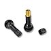 Ansblue Snap-In Short Black Rubber Stem TR413 Tubeless 0.453 inch 11.5 mm Flange Hole for Standard Vehicle Tires - 12pcs Black