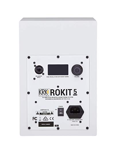 KRK RP5 Rokit 5 G4 Professional Bi-Amp 5" Powered Studio Monitor, White Noise - Thumbnail 4