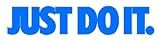 Nike Just Do It Logo Vinyl Sticker Decal-Blue-4 Inch