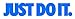 Nike Just Do It Logo Vinyl Sticker Decal-Blue-4 Inch