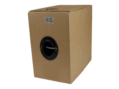 StarTech.com 1000 ft Roll of Gray Plenum CMP Cat5e Solid UTP Bulk Cable - CMP / FT6 Plenum Rated - Ethernet Cat 5e Bulk Box 24 AWG 1000ft