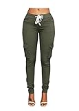 OLUOLIN Womens Spandex Yoga Tight Quick Dry Fitness Pants Size XL Green