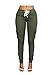 OLUOLIN Womens Solid Color Stretch Drawstring Skinny Pants Cargo Joggers (Size S-XXXL)