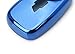 iJDMTOY Blue Metallic Chrome Finish TPU Key Fob Protective Cover Case Compatible with 2016-up Camaro Cruze Spark Volt, 2017-up Malibu Bolt Sonic Trax, etc